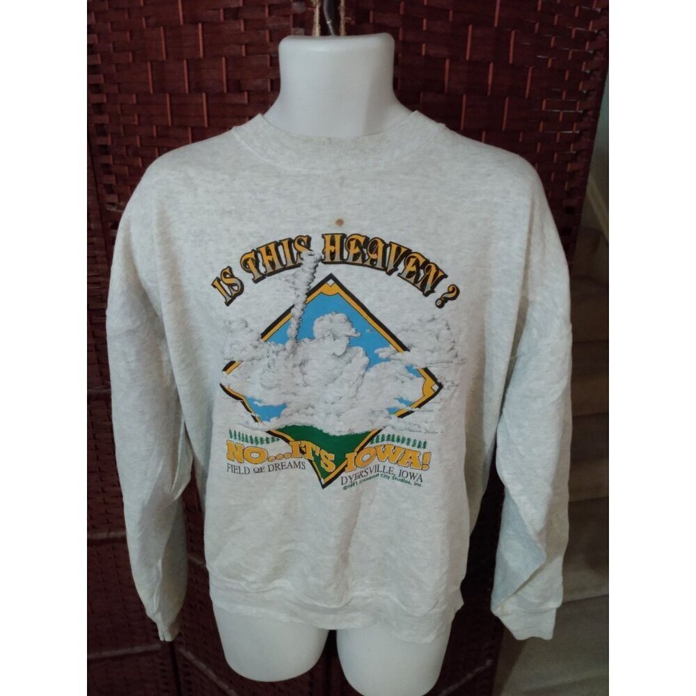 Vintage 90s Field Of Dreams Movie promo Sweatshirt Is This Heaven XXL Iowa